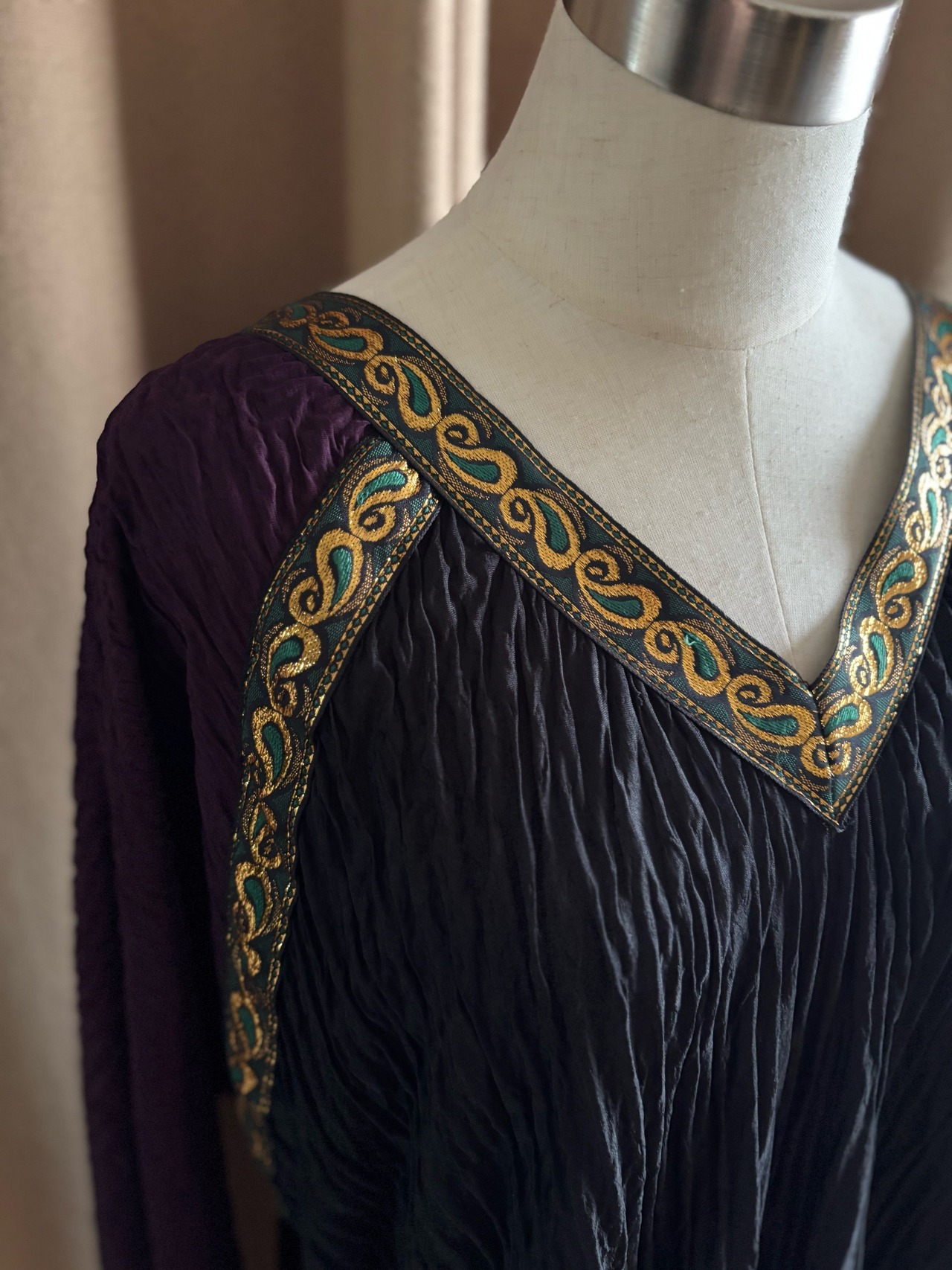 MADE IN U.S.A. ethnic design maxi dress-4496-1