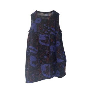 【最新作】リップルプリントチュニック【262-3207】Ripple print tunic