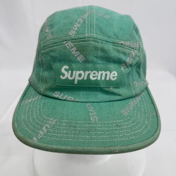 シュプリーム　Denim Camp Cap（デニムキャンプキャップ）緑 Supreme/シュプリーム【17SS】Logo Denim Camp Cap/ロゴ デニム