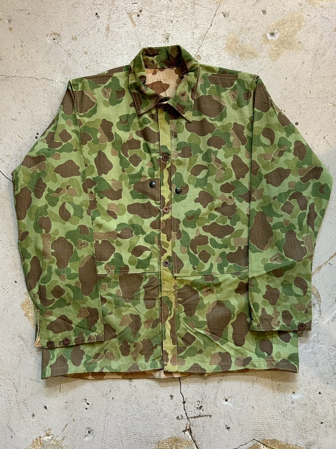じ*が様 前期　40‘s USMC P-44 HBT Duck Hunter P VINTAGE 40's USMC P-44 DUCK HUNTER CAMO HBT JACKET | vintage