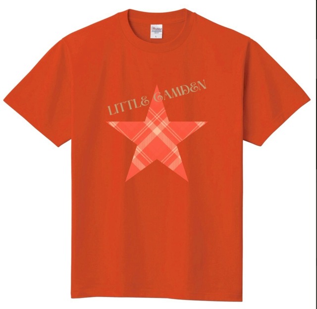 チェックスターTシャツ オレンジ