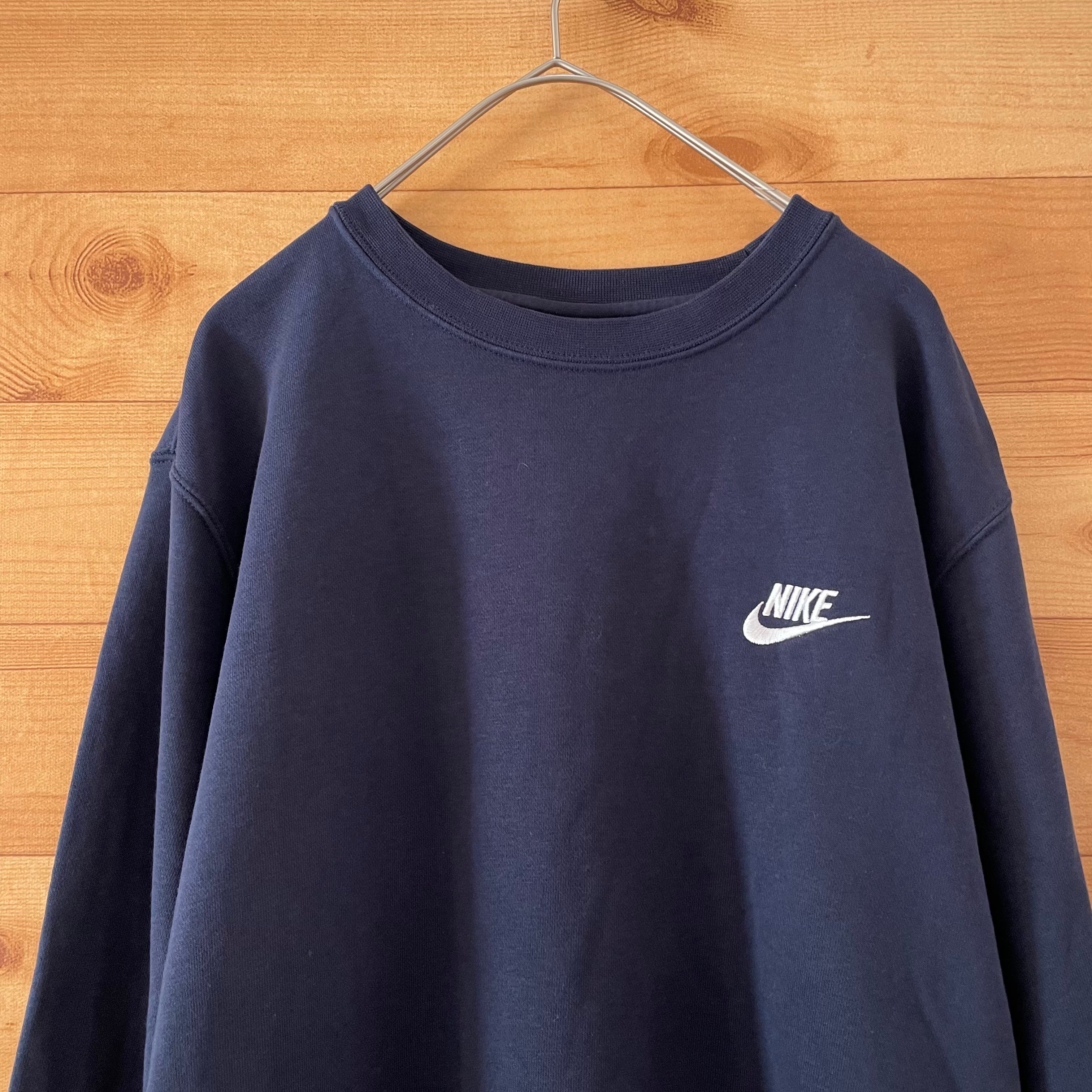 【※希少】NIKE ナイキ★ワンポイント刺繍ロゴ スウェットパーカー 2XL 紫