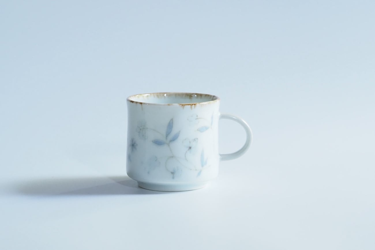 薄青更紗コーヒーカップ 村山朋子