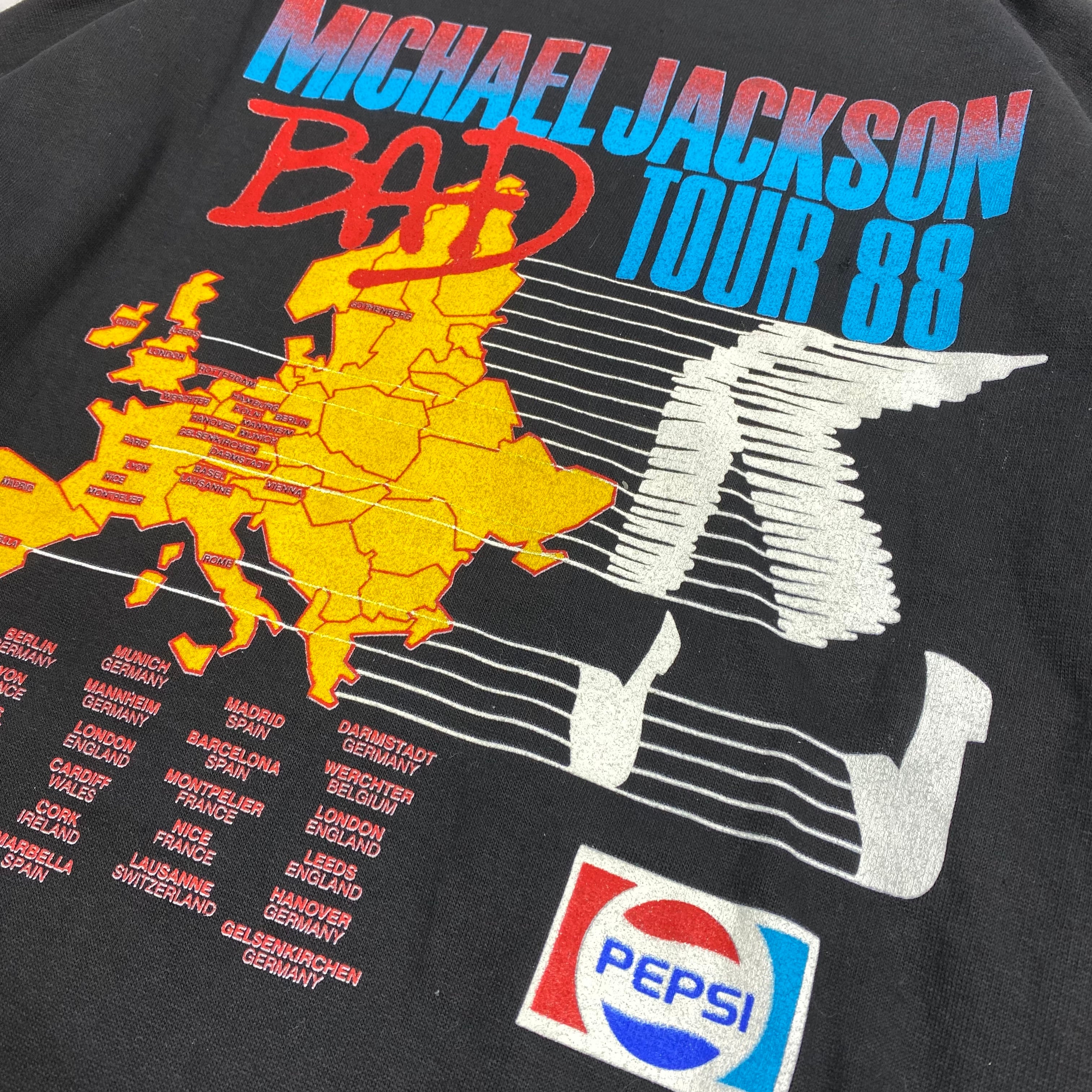 マイケル・ジャクソン ツアー 1988 ペプシ Tシャツ USA製 サイズM