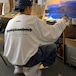 バックグラフィックリラックスラインロングスリーブTシャツ 2col A00532