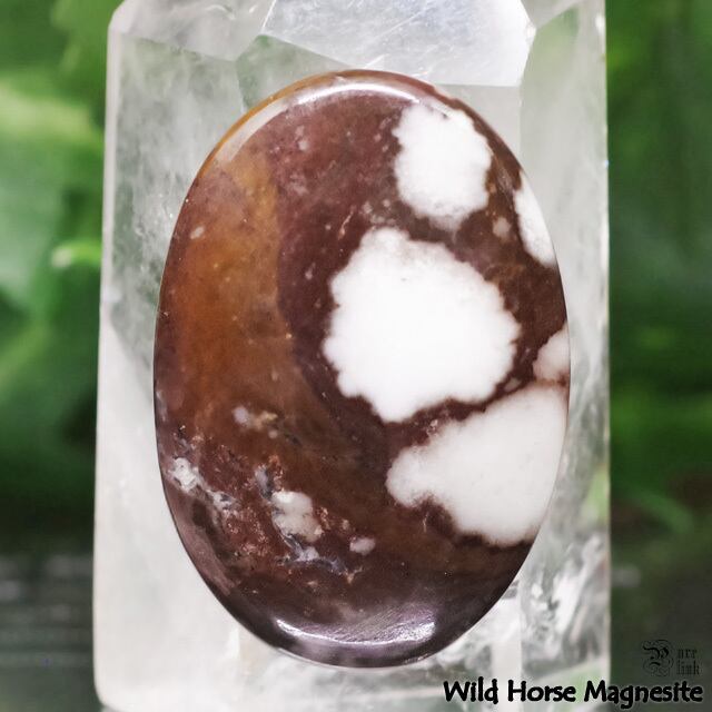 希少・レア・29mm×20mm『ワイルドホースマグネサイト』ルース(マクラメ編み加工可)