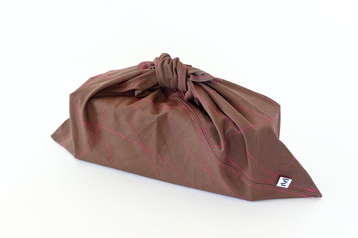 あづま袋【 ブラウン ステッチ】