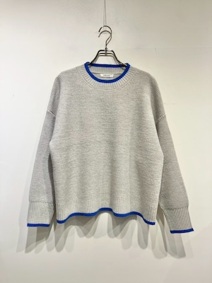 mink chair バイカラーライン畦編みニット