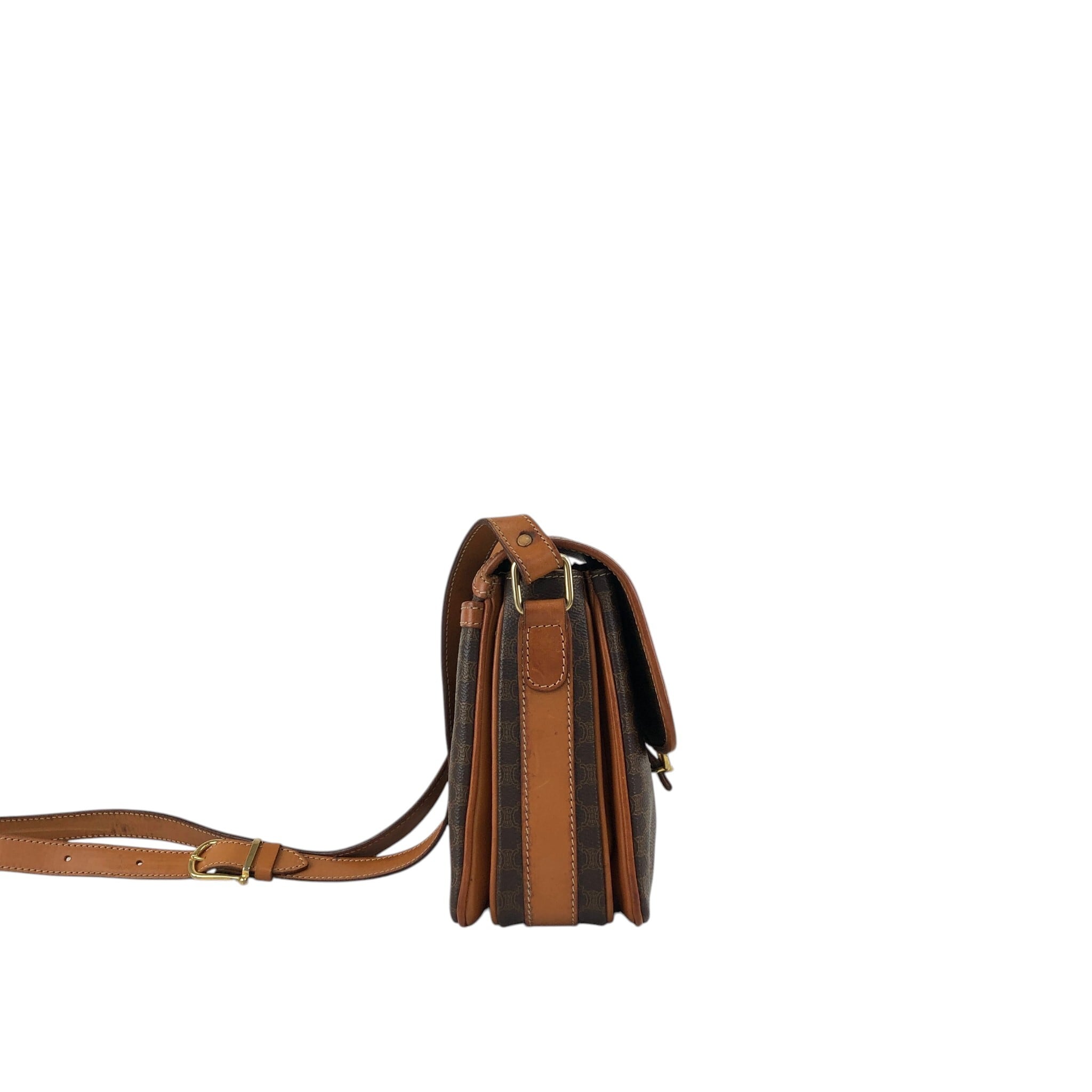 CELINE セリーヌ ショルダーバッグ ブラウン ホースビット PVC vintage