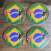 【MALAGUETA マラゲッタ】丸コースター 4枚セット BRISA TOROPICAL