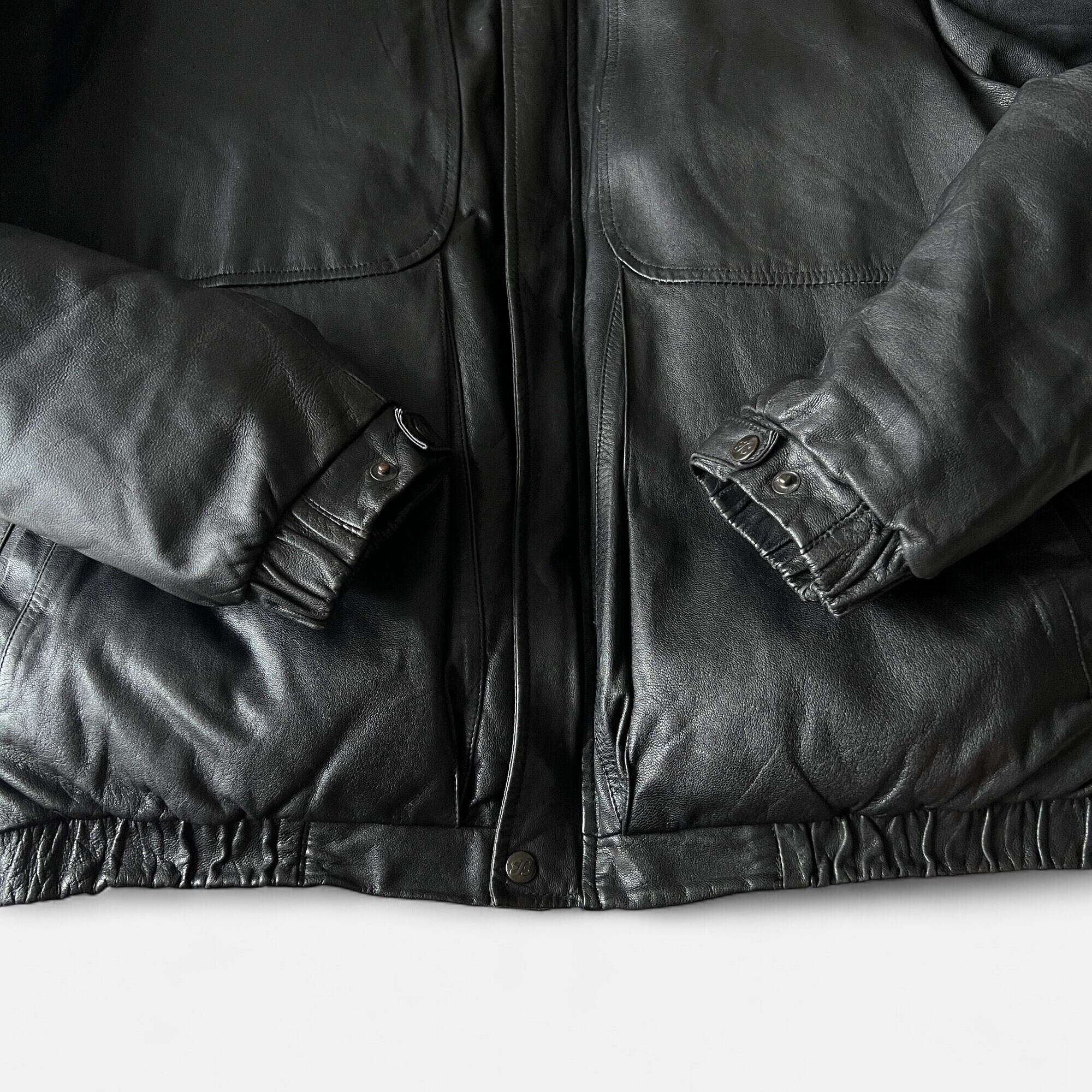 80s Eddie Bauer Leather Puffer Bomber Jacket XXL/Tall | assemble store