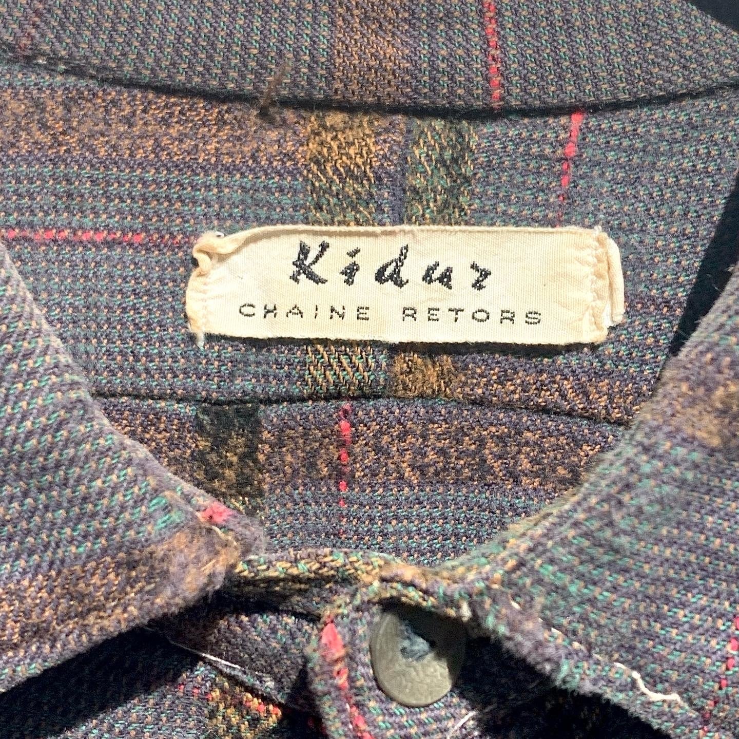 50s~60s Kidur check pattern grandpa shirt | 樂商店(らく 50s~60s Kidur check pattern grandpa shirt | 樂商店(らく