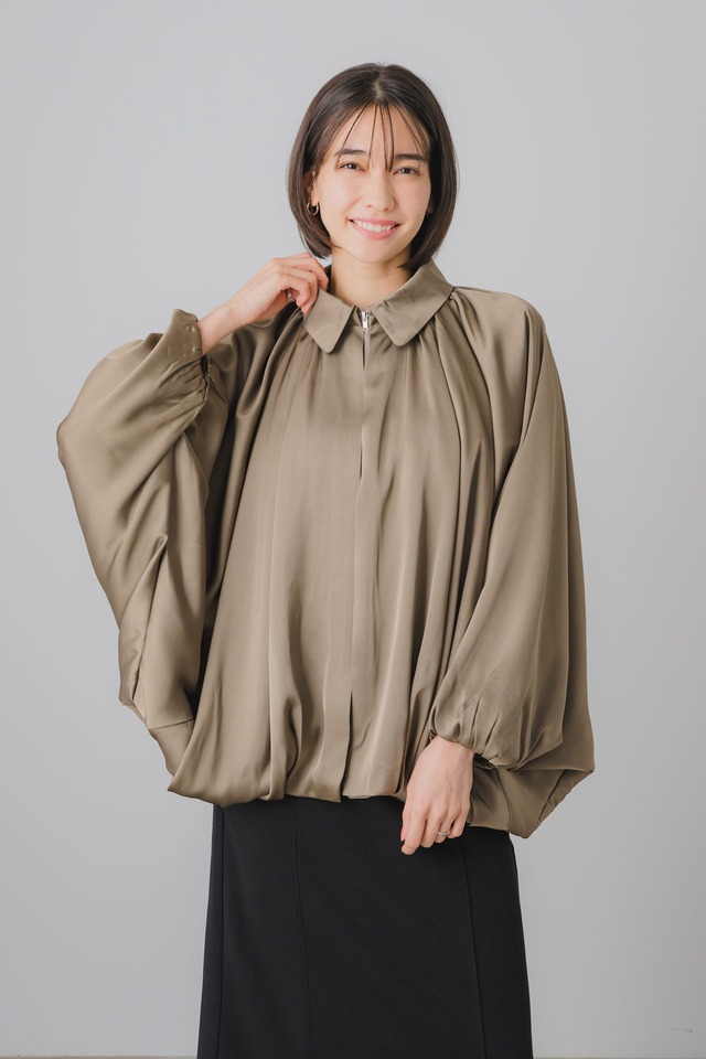 サテンバルーンブルゾン　70060-3110