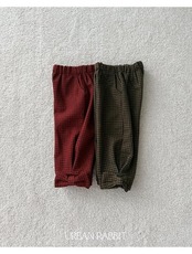 アーバンラビット / URBAN RABBIT / リボンチェックパンツ / 韓国子供服 / ジュニア / 26winter〖取寄〗*JS~JM*