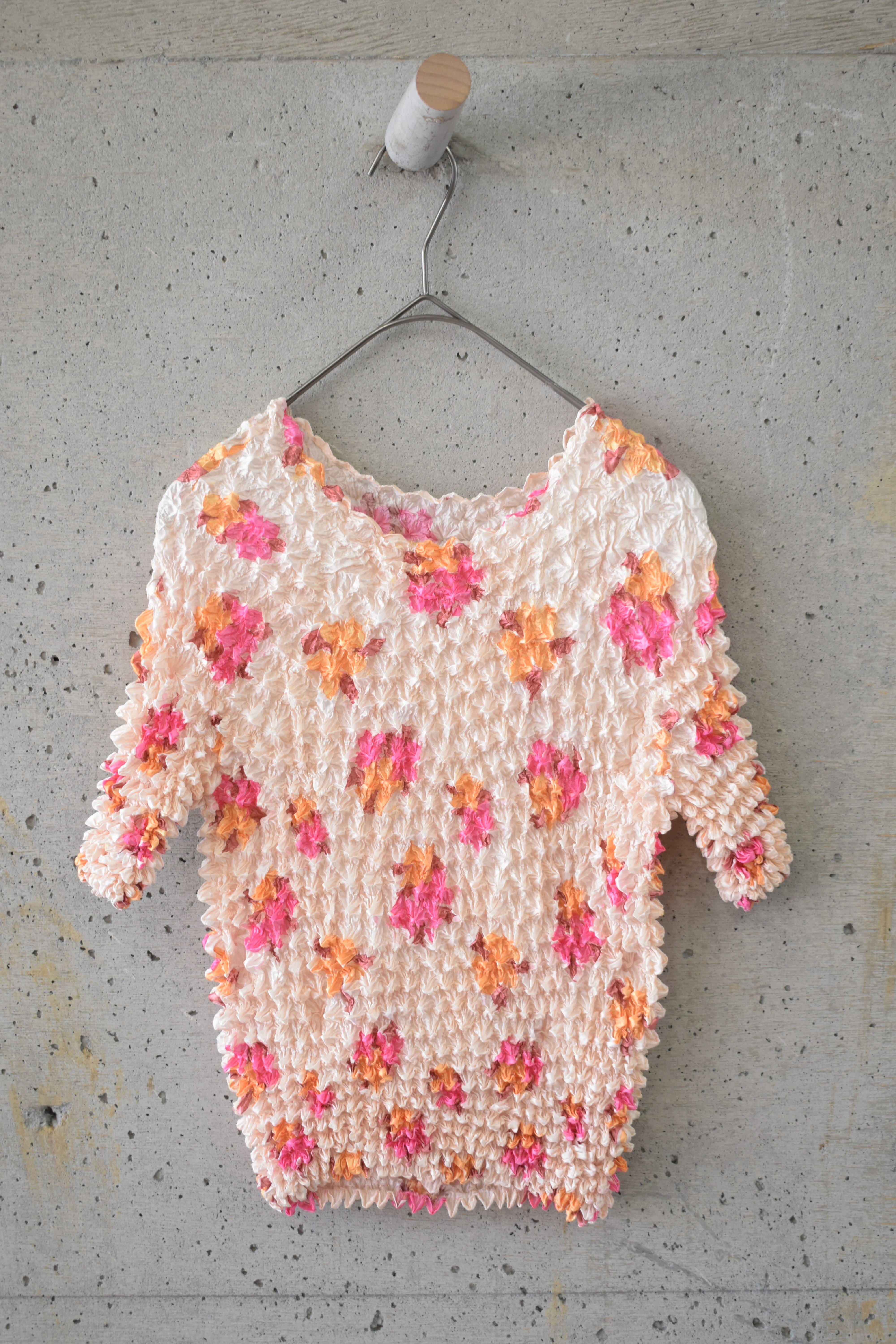 Floral Popcorn Top