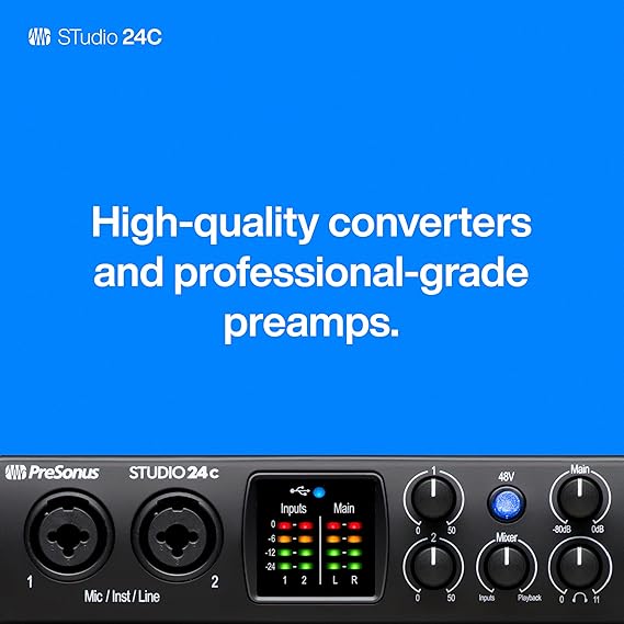 PreSonus Studio 24c オーディオ/MIDIインターフェース 24Bit 192kHz 2