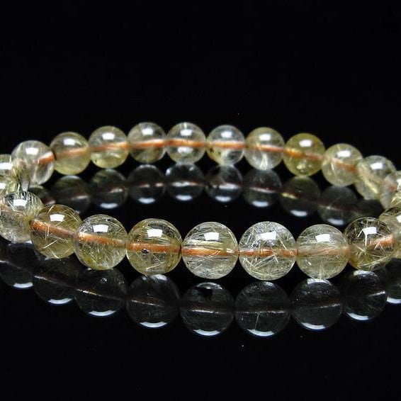 タイチンルチルクォーツ ブレスレット 8mm ルチルクォーツ ブレス 一点物 111-41667