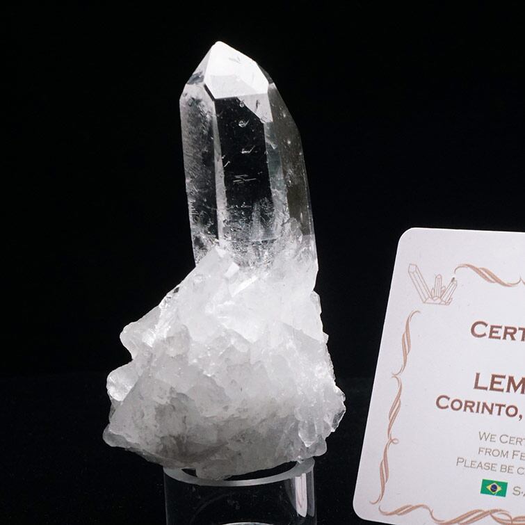 水晶 クラスター 原石 ブラジル ミナスジェライス州 コリント産 レムリアンシード 証明書付属 一点物 272-289