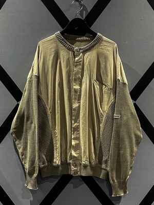【X VINTAGE】Knit Swiching Euro Vintage Loose Blouson Jacket