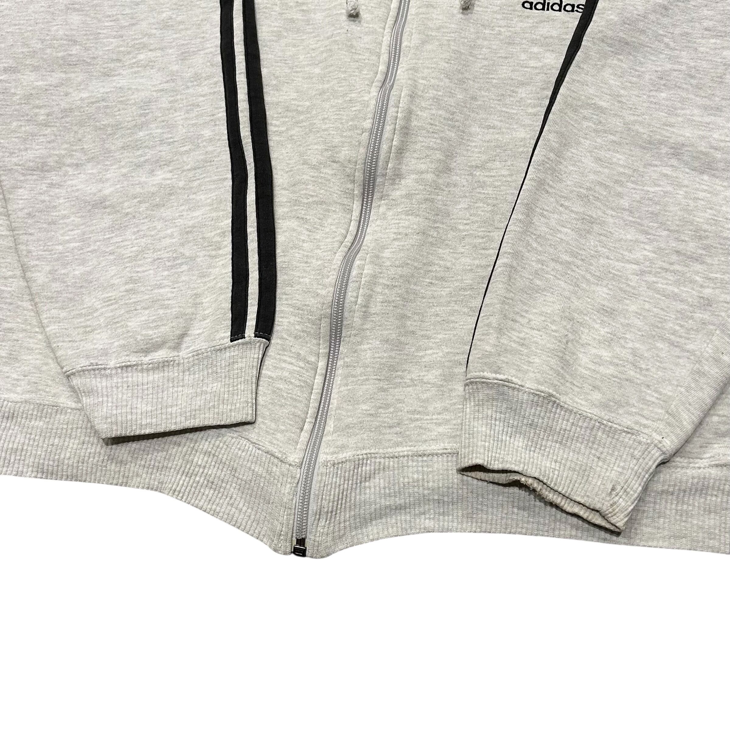 90's adidas Zip-up Sweat Parka M-L程度 / アディダス トレフォイル