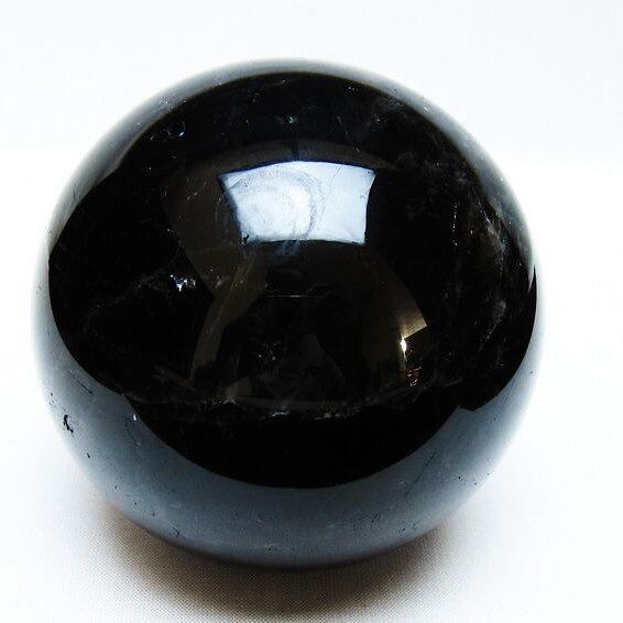 モリオン 丸玉 88mm 黒水晶 丸玉 モリオン スフィア 一点物 おまかせ便 151-8570