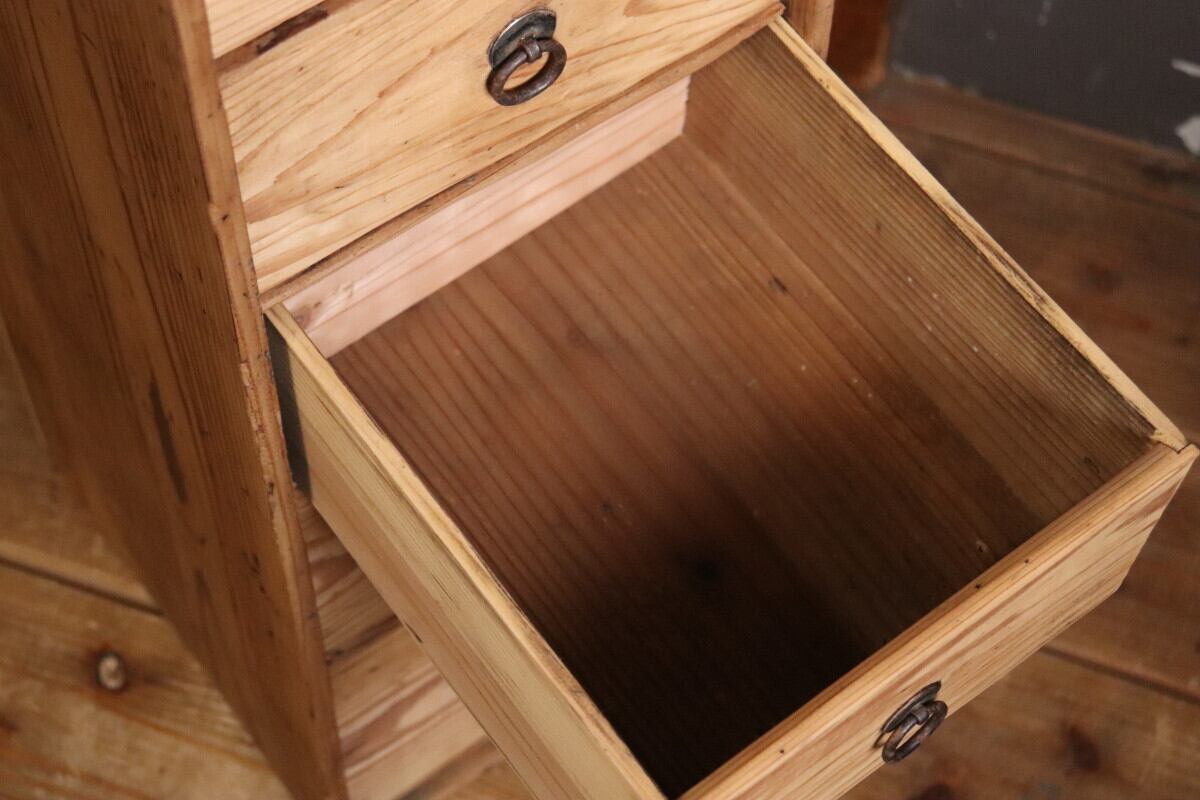 №113 木製小引き出し チェスト 収納棚 古道具 アンティーク家具