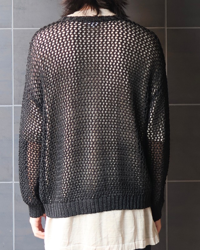 Glitter mesh long sleeve t-shirt