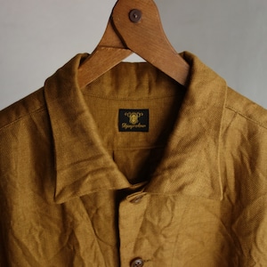 classic artisanal heavylinen shirt jacket / safilin nuts