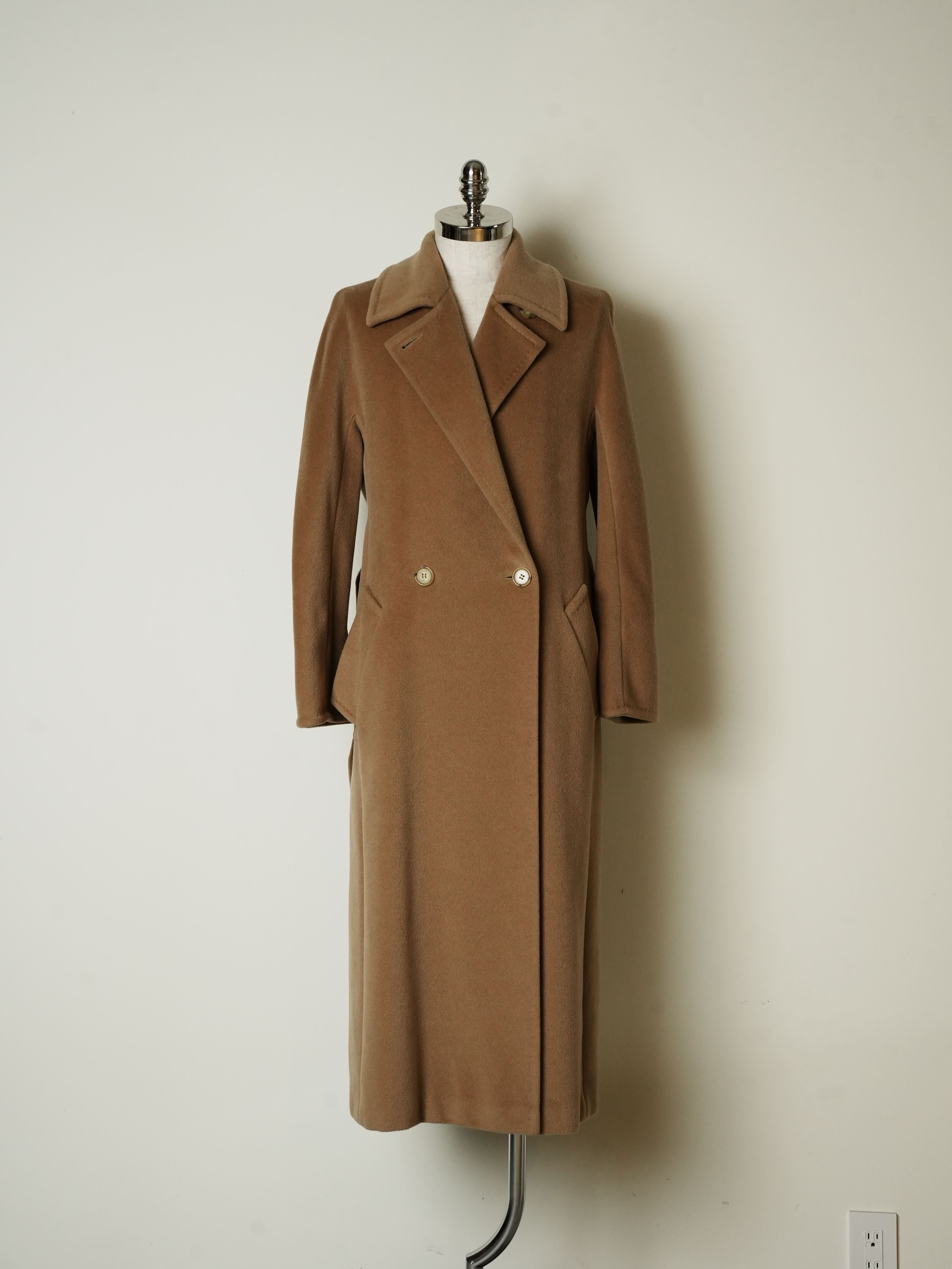 MAX MARA マックスマーラ ウールロングコート アイボリー系 40 Max