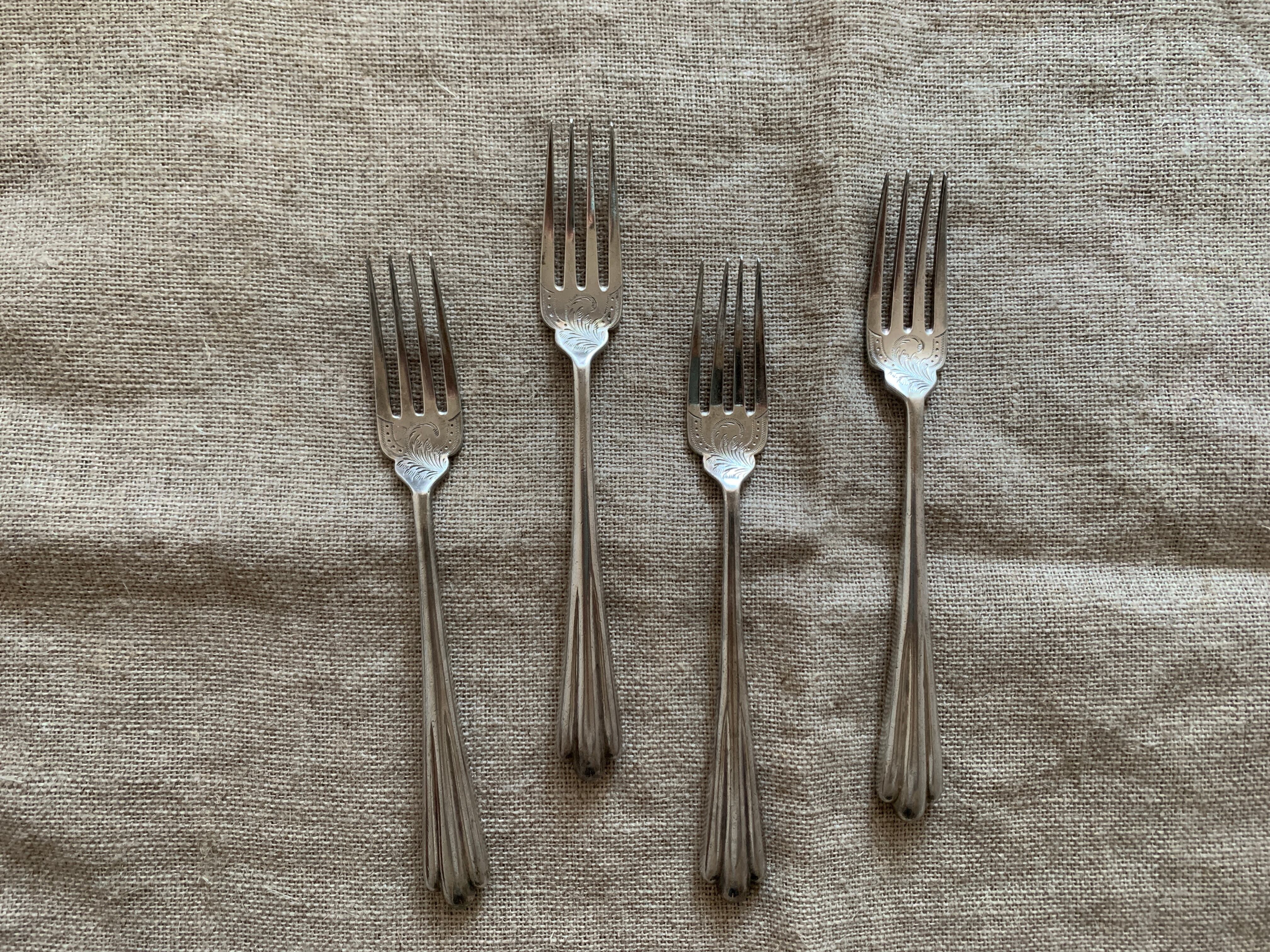 ヴィンテージ 銀メッキ フォーク フレンチアンティーク 1本あたり