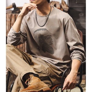 フェイスプリントクルーネックTシャツ 10205