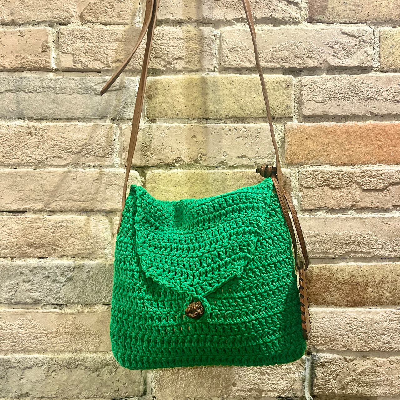 ralph lauren “cotton knit shoulder bag” ラルフローレン かぎ編み 
