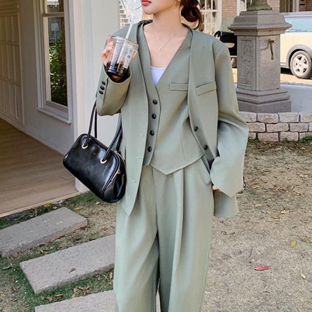 Jacket, vest and pants three-piece suit S478