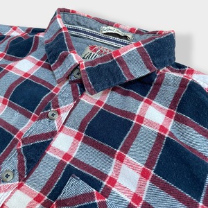 【TOKYO LAUNDRY】XL コットン フランネルシャツ ネルシャツ 長袖 チェック柄 カジュアルシャツ マルチカラー US古着