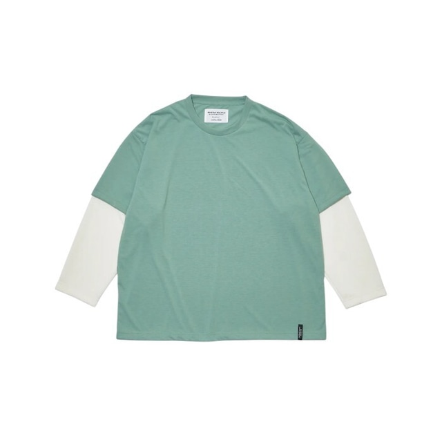 MOUNTAIN RESEARCH (ﾏｳﾝﾃﾝﾘｻｰﾁ) - Layered Tee MTR4272  Sage Ivory