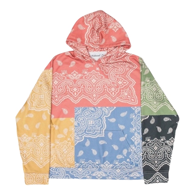 【PROFOUND AESTHETIC】MULTI-COLOR BANDANA PAISLEY HOODIE