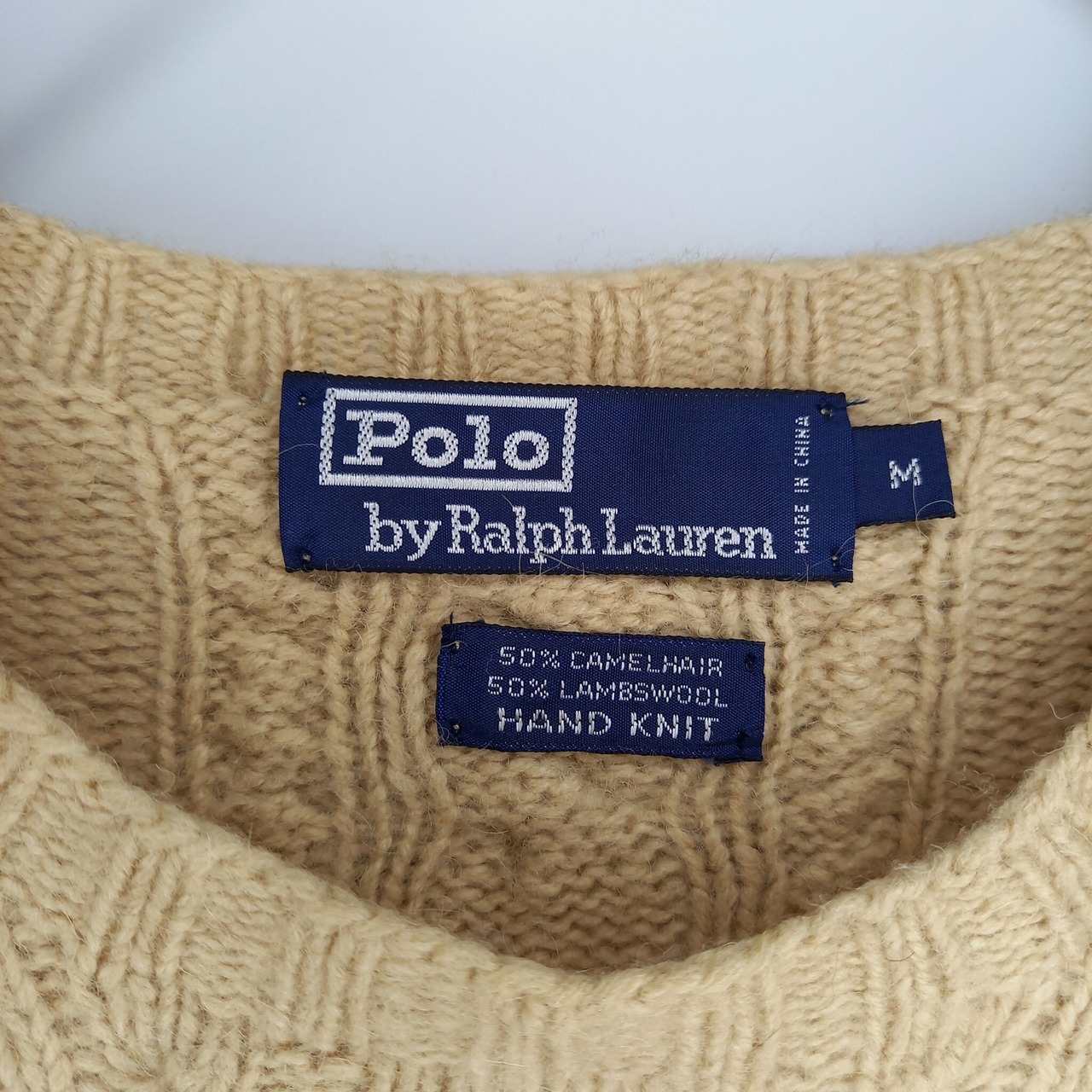 ポロバイラルフローレン　クルーネック　カシミア　ニット　セーター　ケーブル編み