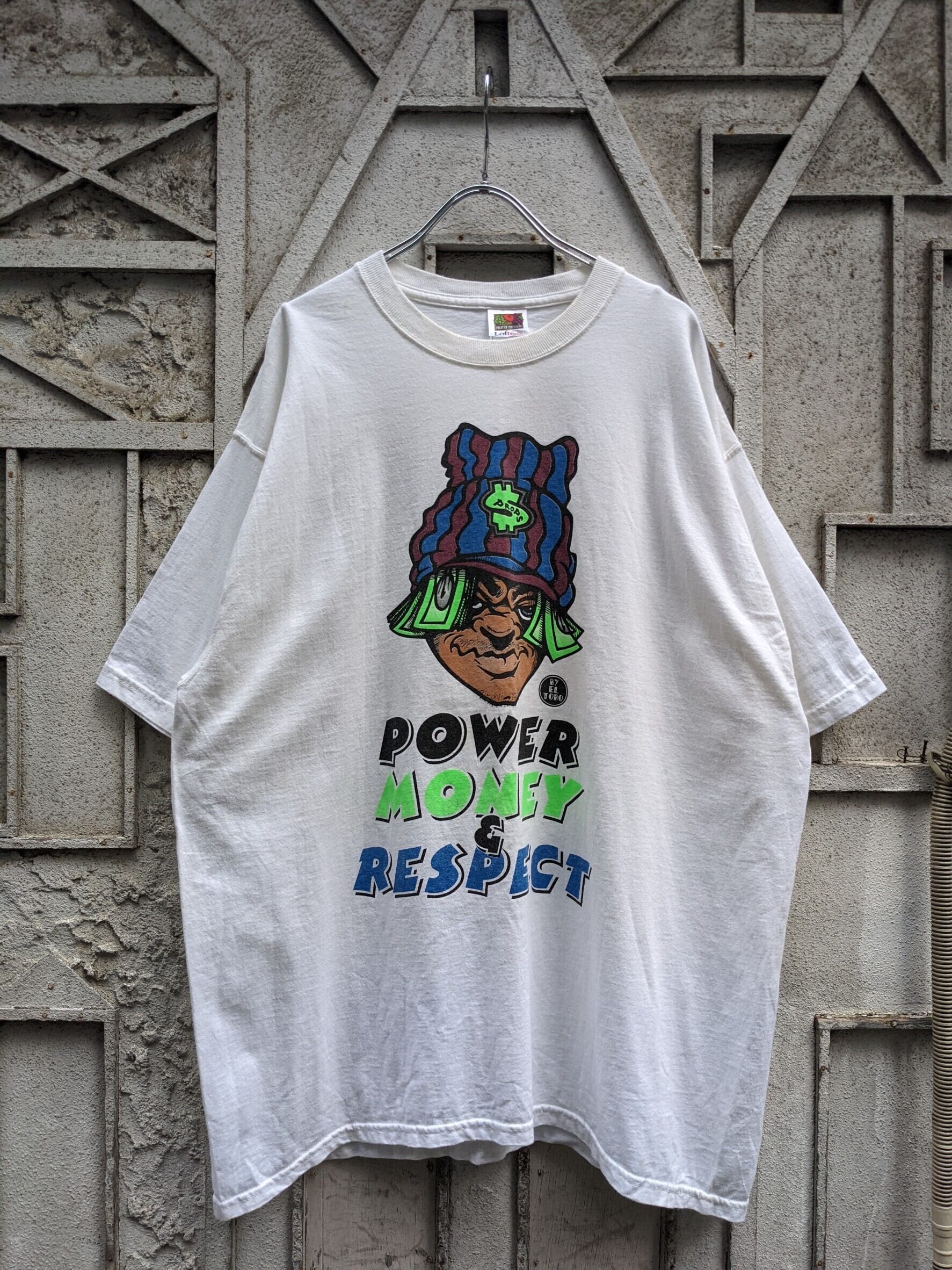 "POWER MONEY & RESPECT" print tee