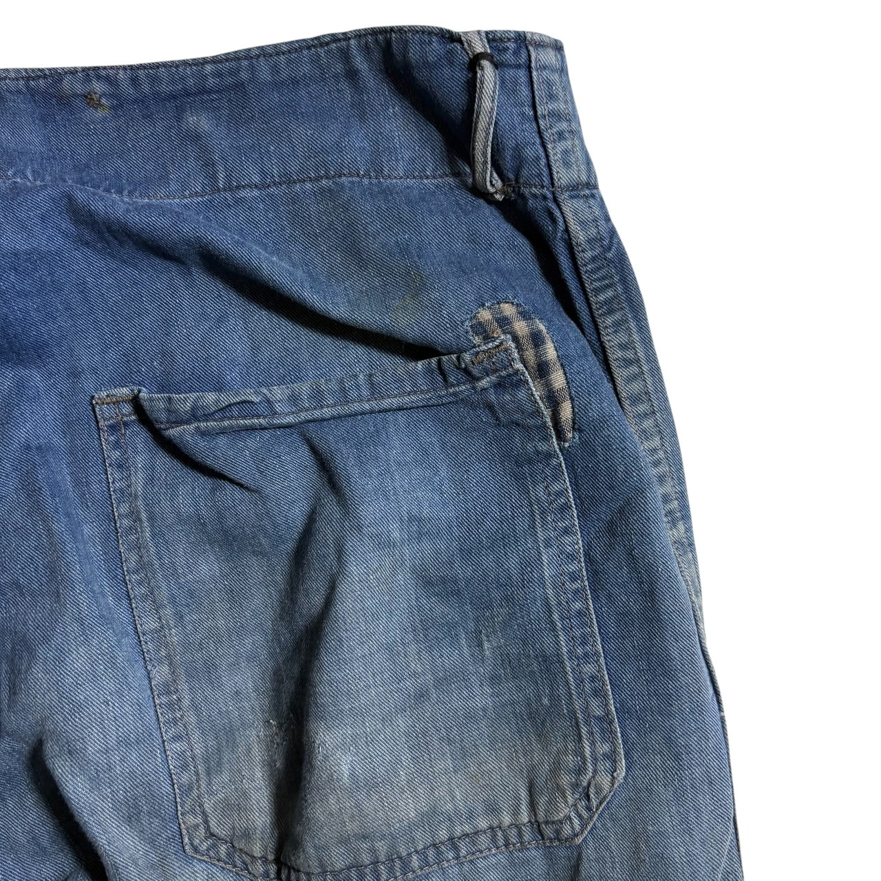 vintage 1940’s FABRAM indigo cotton fireman pants