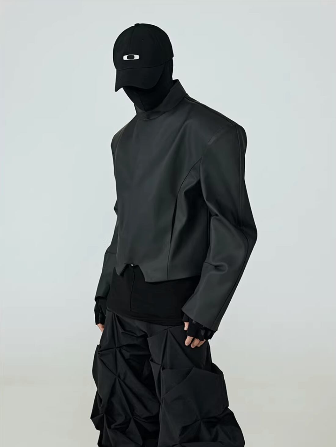 Tech Matte Wide Shoulder Short Jacket 0016