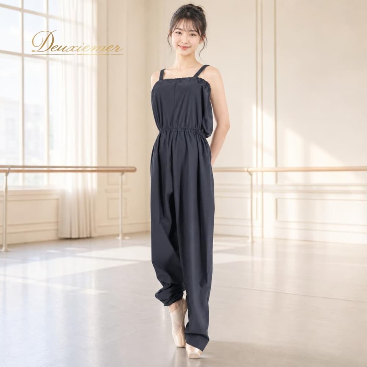 バレエ 衣装 Chacott チャコット オールインワン サウナスーツ スポーツグッズ レッスンウェア ブラック系 黒 無地 レッスン 練習 サロペット オーバーオール スポーツウェア トレーニング 練習着