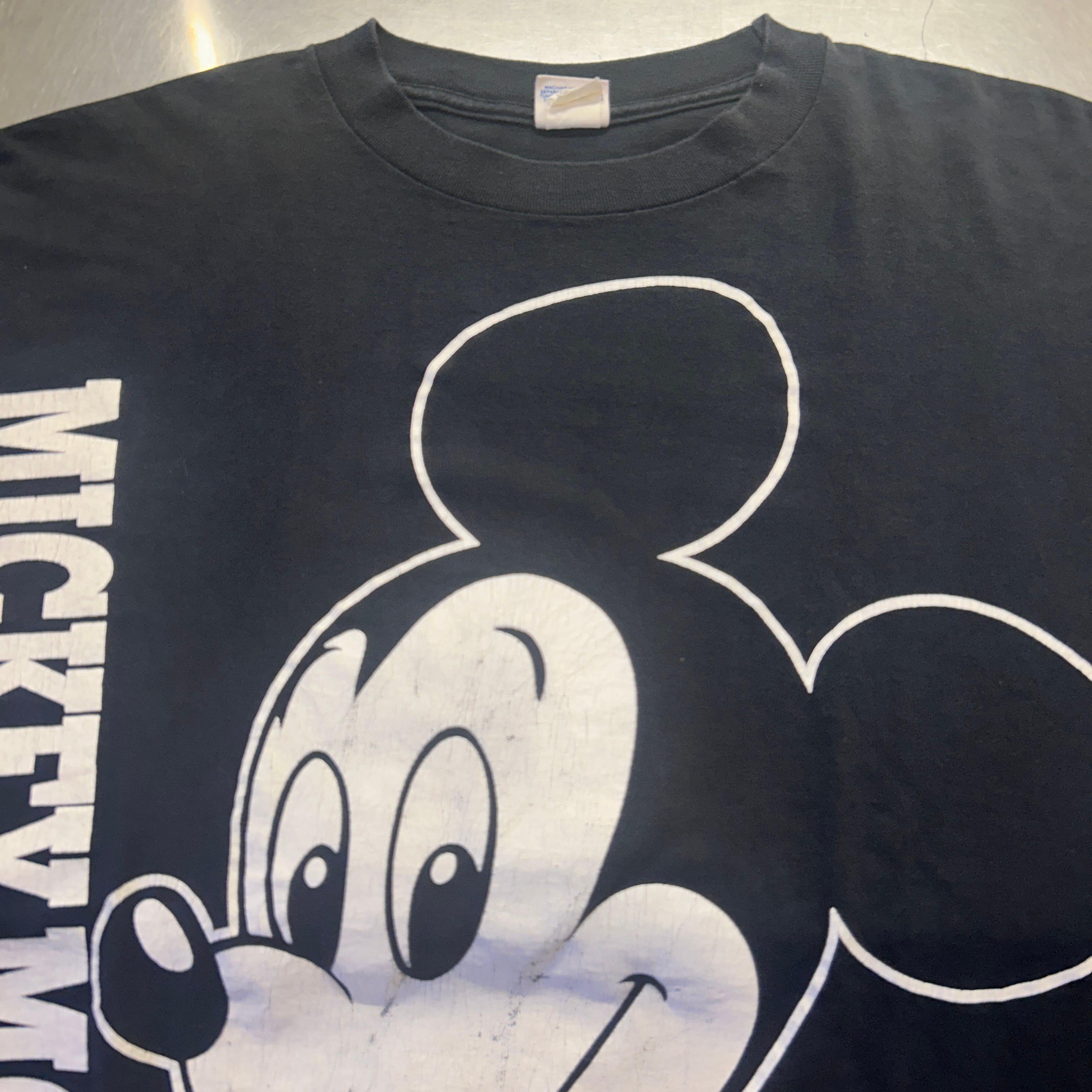 1990'S MICKEY MOUSE 両面プリントT-SHIRT BLACK | safarionline