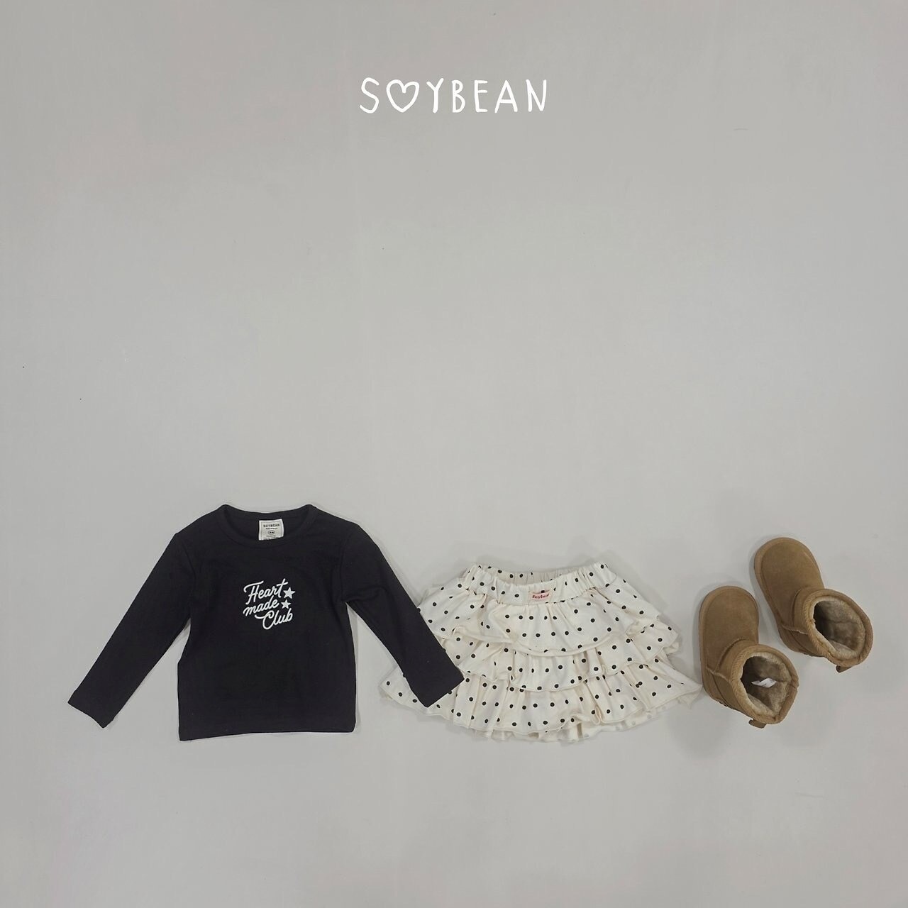 韓国子供服 / 26Autumn / soybean / メイド スリムTシャツ / キッズ服 / ジュニア服 / 秋服 *XS~JM*