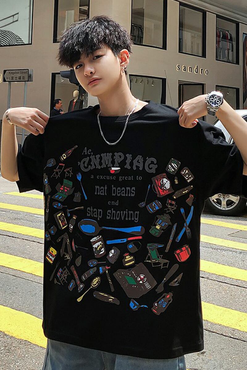 全3色 Tシャツ カットソー プリント カジュアル おしゃれ