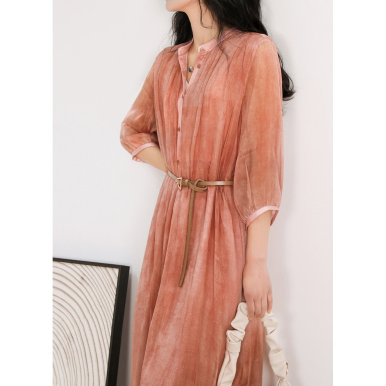 シースルーシャツワンピース A00669