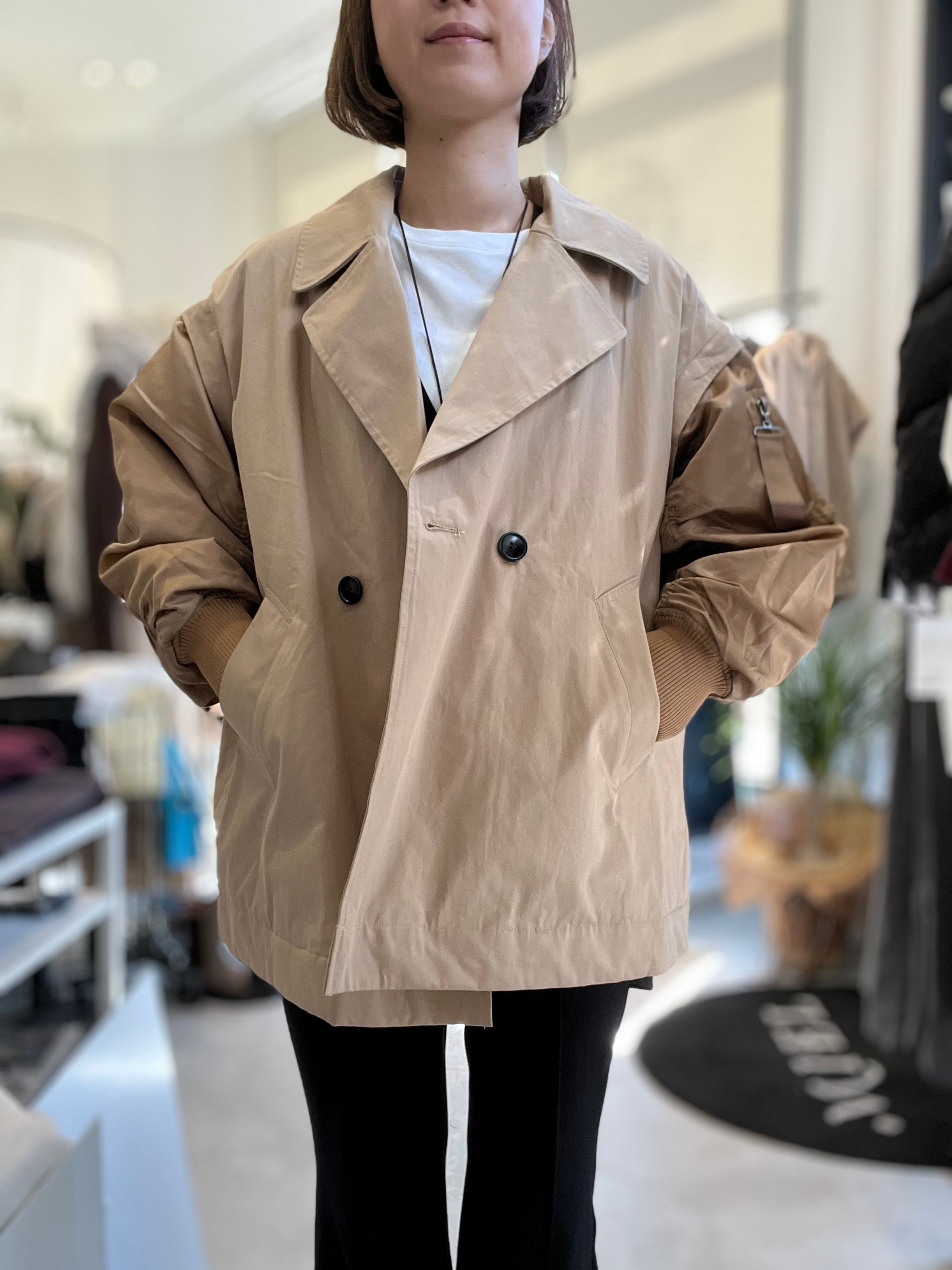 【SELECT】MA-1スリーブビッグカラーハーフコート 42-0186