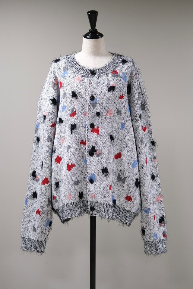 【kota gushiken】Doodle Cardigan -white