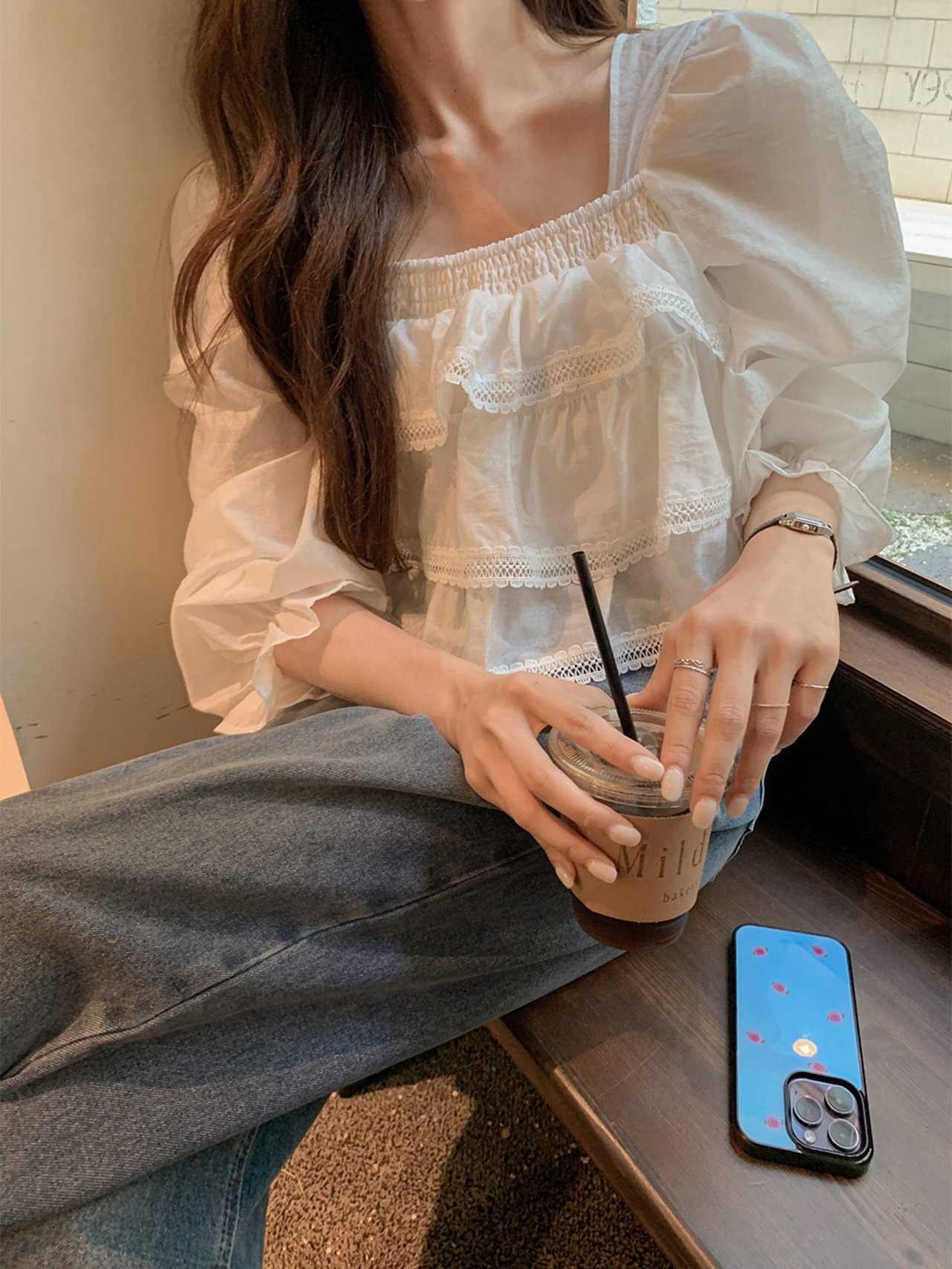 ティアードフリルブラウス D1388