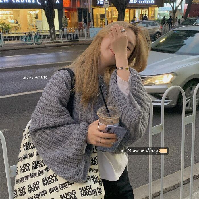 スタイルスタンダードショートセーター レディースニットスプリングトップス レトロ 春物 モンロー35180802444