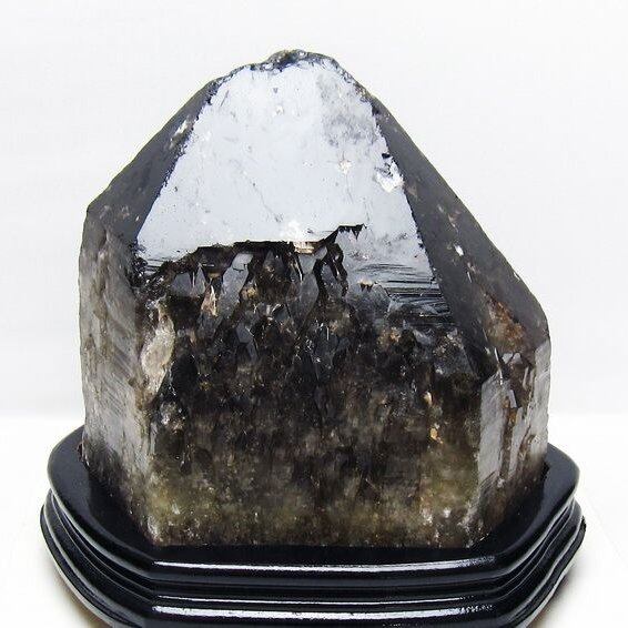 11.4Kg モリオン 黒水晶 原石 エレスチャル 台座付属 一点物 191-564